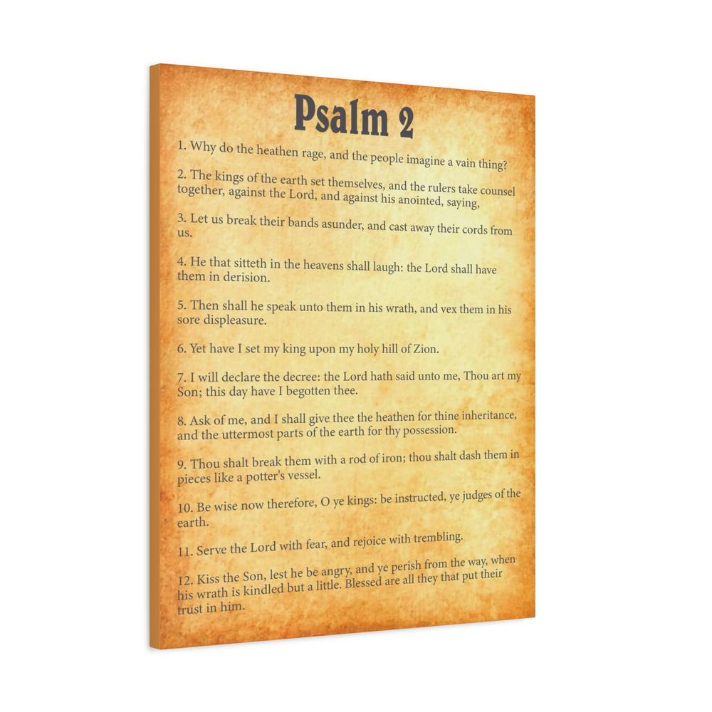 Scripture Walls Psalm 2 Gold Bible Chapter Canvas Christian Wall Art